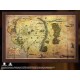 Replica the noble collection el hobbit mapa de la tierra media montado sobre madera 40 x 25 cm